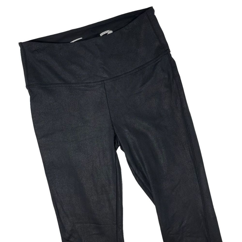 Seven7‎ Women's Black Faux Leather Coated Sculpted Leggings Size Small